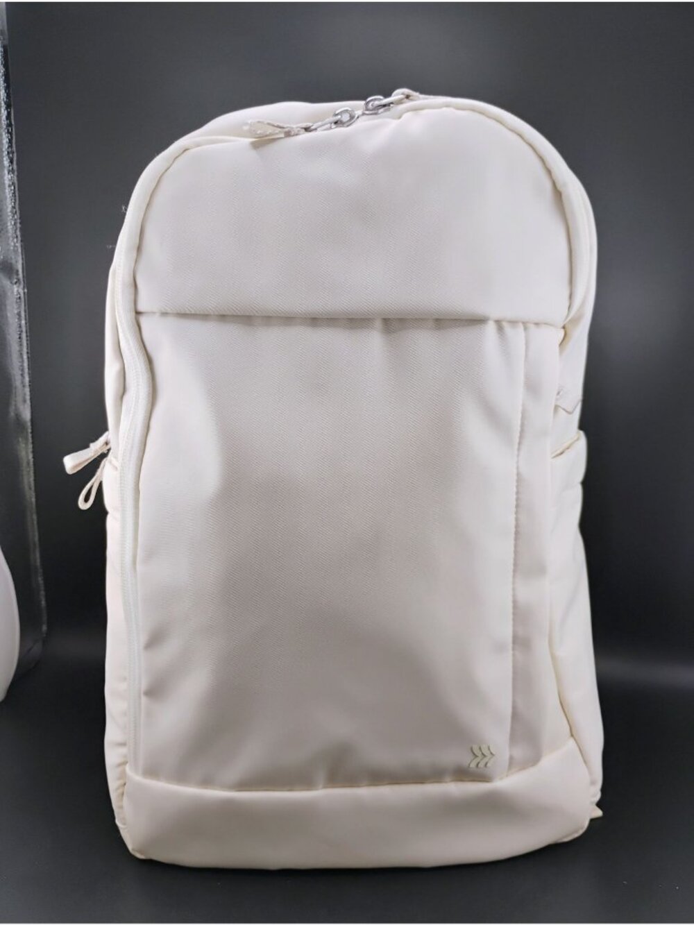 All In Motion White Backpack Lightweight Minimalist Padded Straps Durable Zipper
